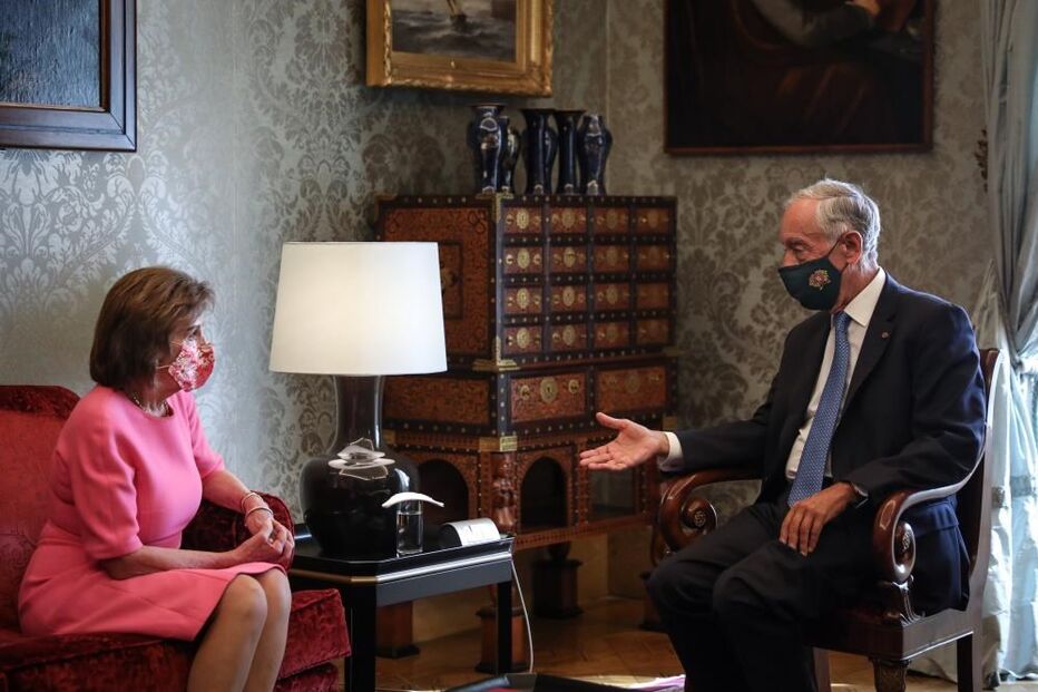 Marcelo encontra-se com Nancy Pelosi em Belém