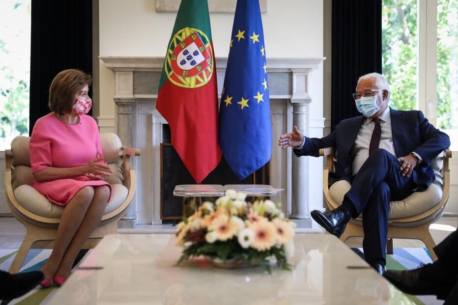 Primeiro-ministro, António Costa, presidente da Câmara dos Representantes dos Estados Unidas, Nancy Pelosi