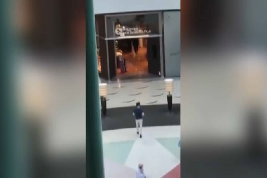 Cara de assaltante do Colombo capturada no sistema de videovigilância do centro comercial