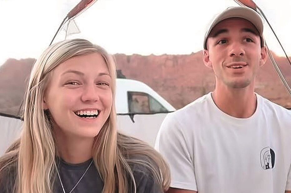 Gabby Petito com o namorado, Brian Laundrie