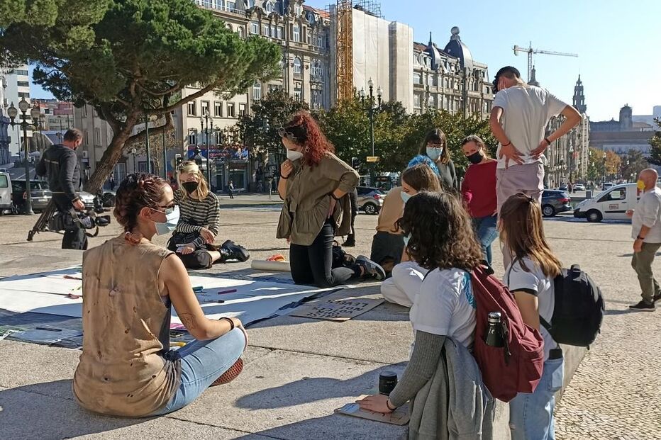 estudantes, protesto, Câmara Municipal do Porto, clima, alterações climáticas