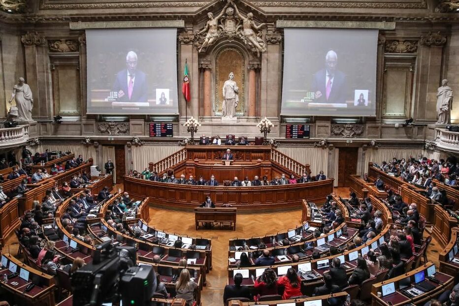 Parlamento durante o debate do OE2022