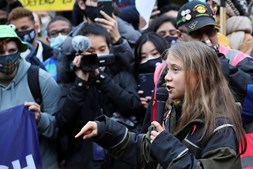 Greta Thunberg lidera ‘manif’ à margem da COP26 