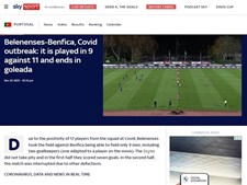 Sky Sports destaca o impacto da Covid-19 no Belenenses 