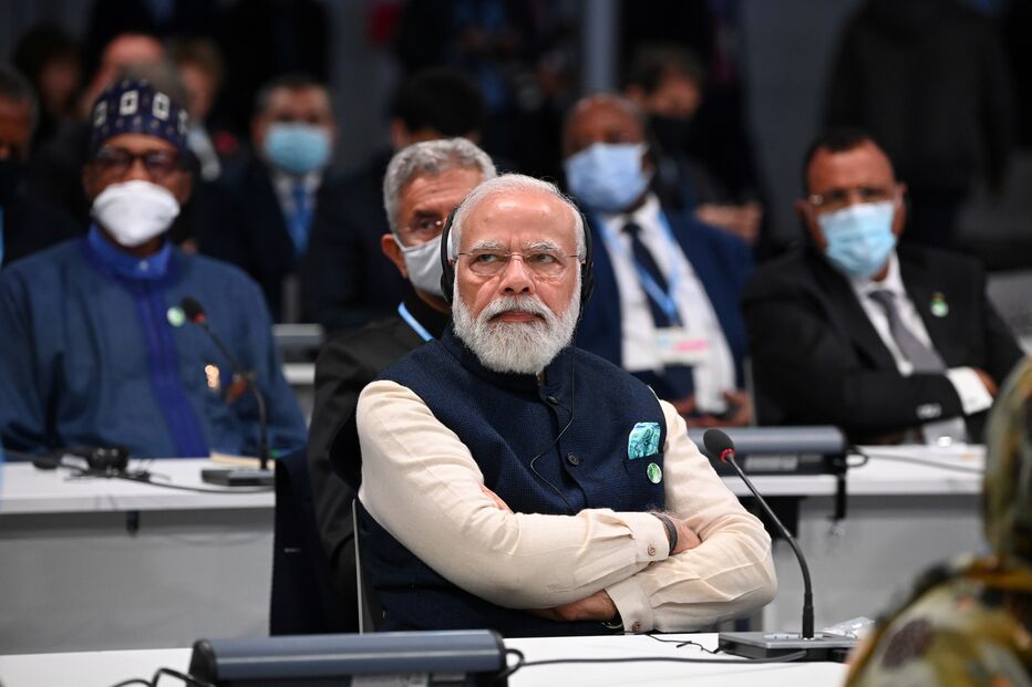 Primeiro-ministro, Índia, Narendra Modi, COP 26, Glasgow, Escócia