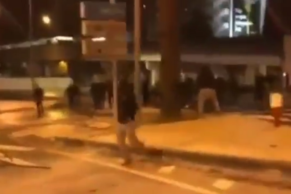 Confrontos entre claques de Sporting e Besiktas junto ao Estádio de Alvalade