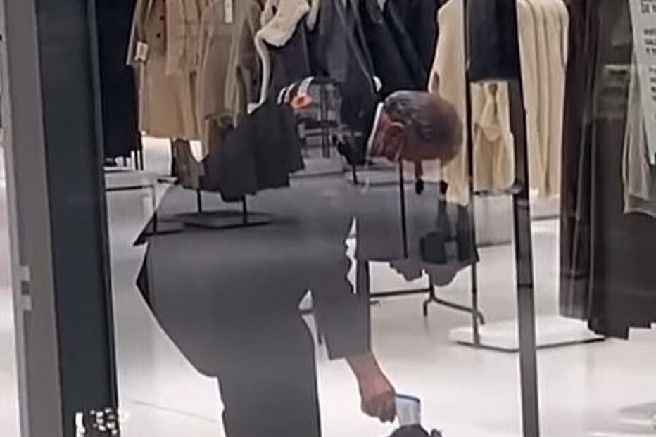 temperatura, segurança, cão, loja de roupa