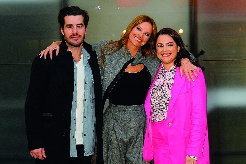 Cristina Ferreira acompanhada por Pedro Sousa e Ana Guiomar 