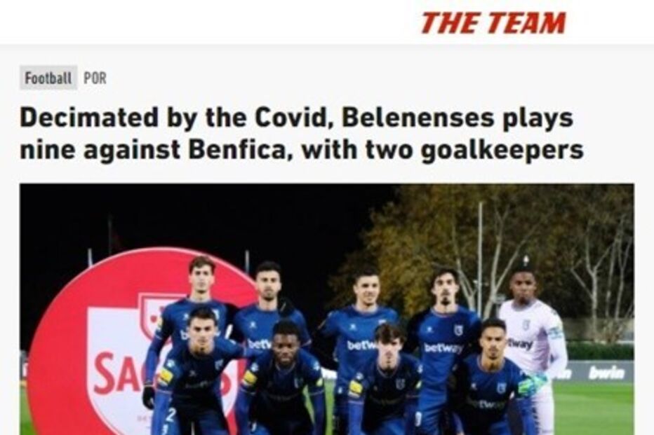 imprensa internacional sobre jogo entre Belenenses SAD-Benfica