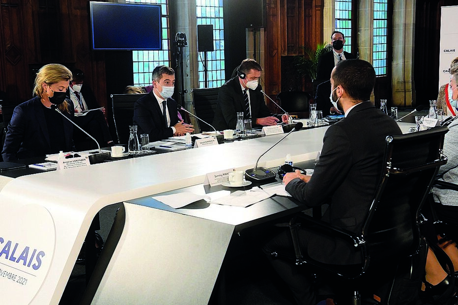 Ministros de França, Bélgica, Países Baixos e Alemanha reunidos em Calais 