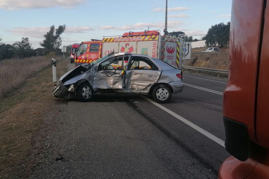 Acidente em Ourique provoca dois feridos graves