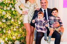 Vítor Baía e Andreia Santos vestiram-se a rigor para a noite de Natal com os filhos