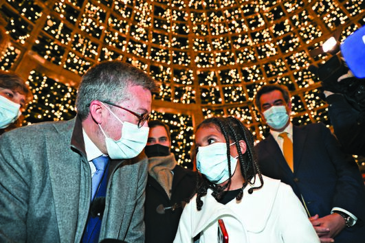 Presidente da Câmara de Lisboa, Carlos Moedas, na inauguração das iluminações na capital alfacinha
