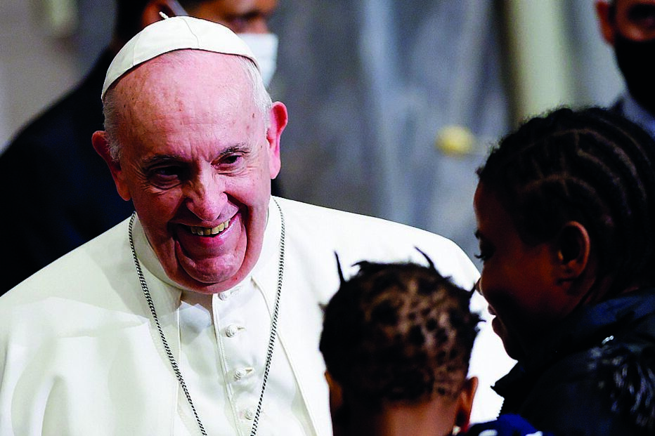Papa Francisco com refugiados