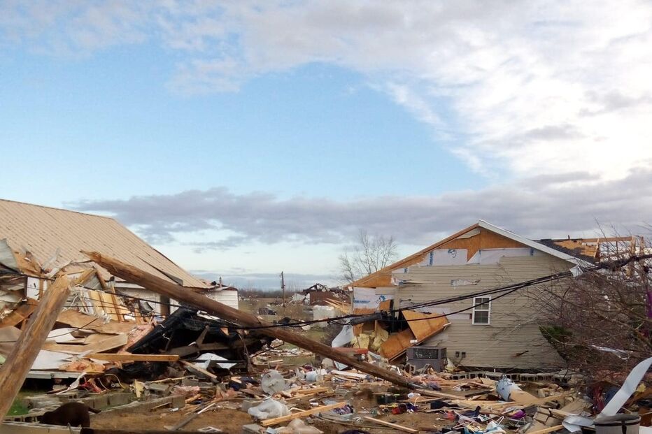 Casa da família ficou destruída 