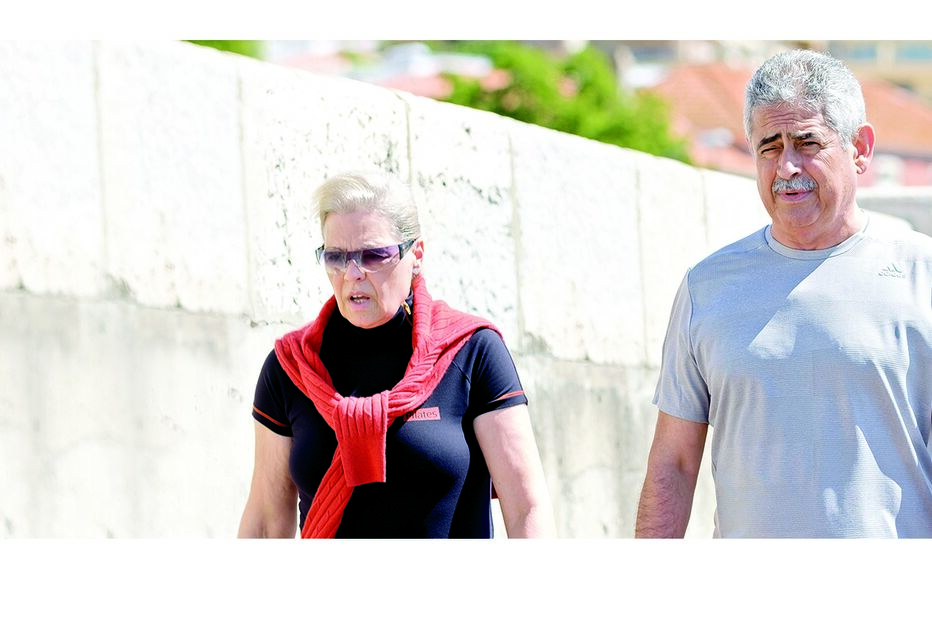 Luís Filipe Vieira e a mulher