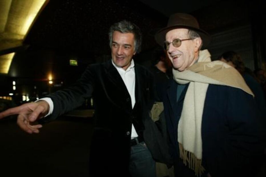 Rogério Samora com Manoel de Oliveira