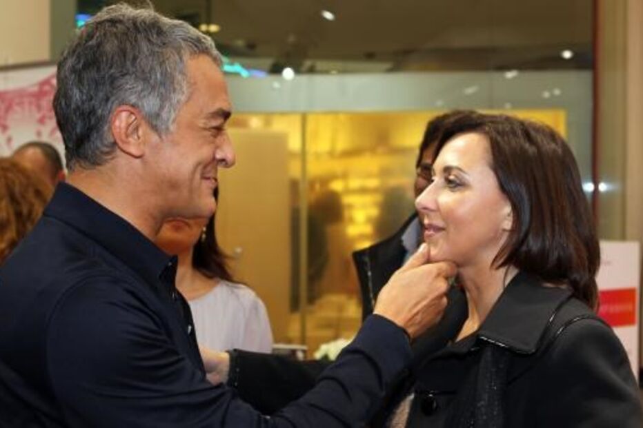 Rogério Samora com Maria João Abreu