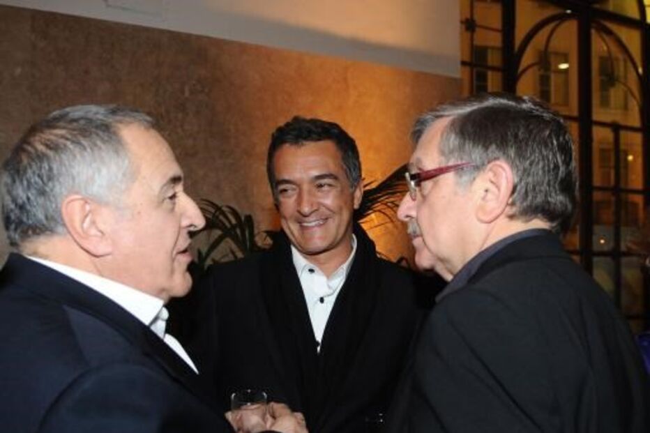 Rogério Samora com Nicolau Breyner e Vítor de Sousa
