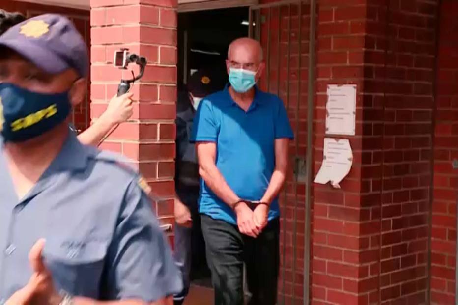 Rendeiro no tribunal, na África do Sul