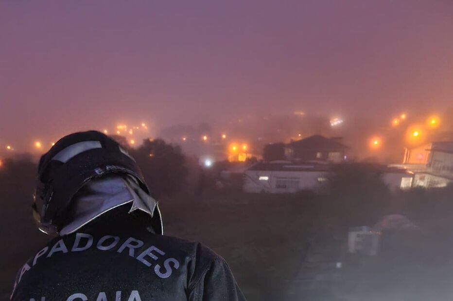 Forte chuva provoca deslizamento de terras em Vila Nova de Gaia