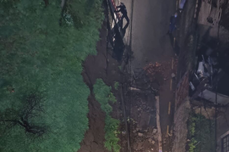 Forte chuva provoca deslizamento de terras em Vila Nova de Gaia