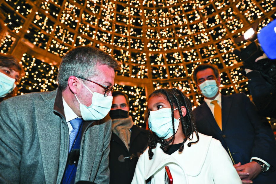 Presidente da Câmara de Lisboa, Carlos Moedas, na inauguração das iluminações na capital alfacinha