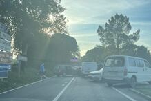 Colisão frontal provoca cinco feridos em Santiago do Cacém