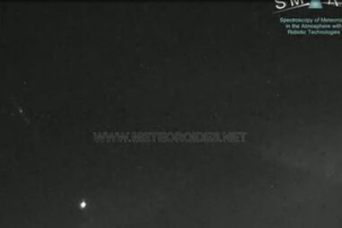 Bola de fogo observada no céu no leste da Península Ibérica a 90 mil km/h