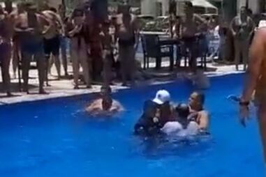 Militar entra em piscina para deter vereador de São Paulo acusado de insultos racistas