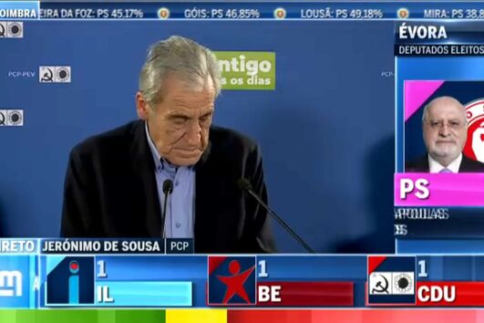Jerónimo de Sousa assume derrota com dedo apontado (e olho piscado) ao PS