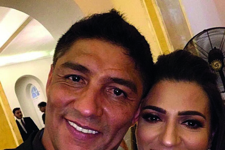 Mário Jardel com a noiva