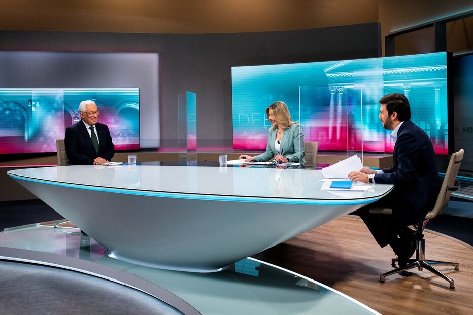 António Costa, Francisco Rodrigues dos Santos, debate, legislativas