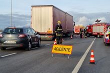 Acidente entre uma bicicleta e um carro em Aveiro	
