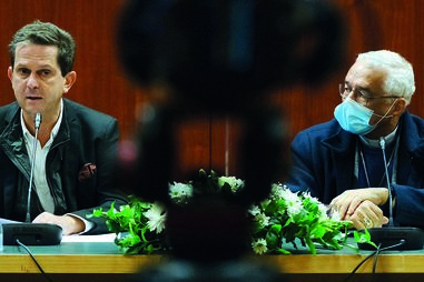 Pedro Strecht e D. José Ornelas (da Conferência Episcopal Portuguesa), na apresentação do projeto, em  janeiro 