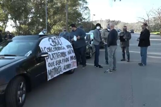 Motoristas da TVDE em protesto por um “tarifário justo”