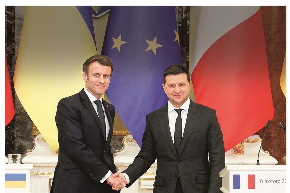 Macron manteve um encontro com o Presidente ucraniano em Kiev um dia depois de uma prolongada reunião, em Moscovo, com o Presidente Vladimir Putin