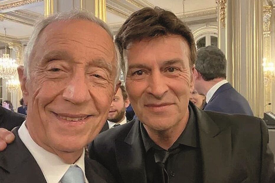 Tony Carreira com o Presidente Marcelo Rebelo de Sousa