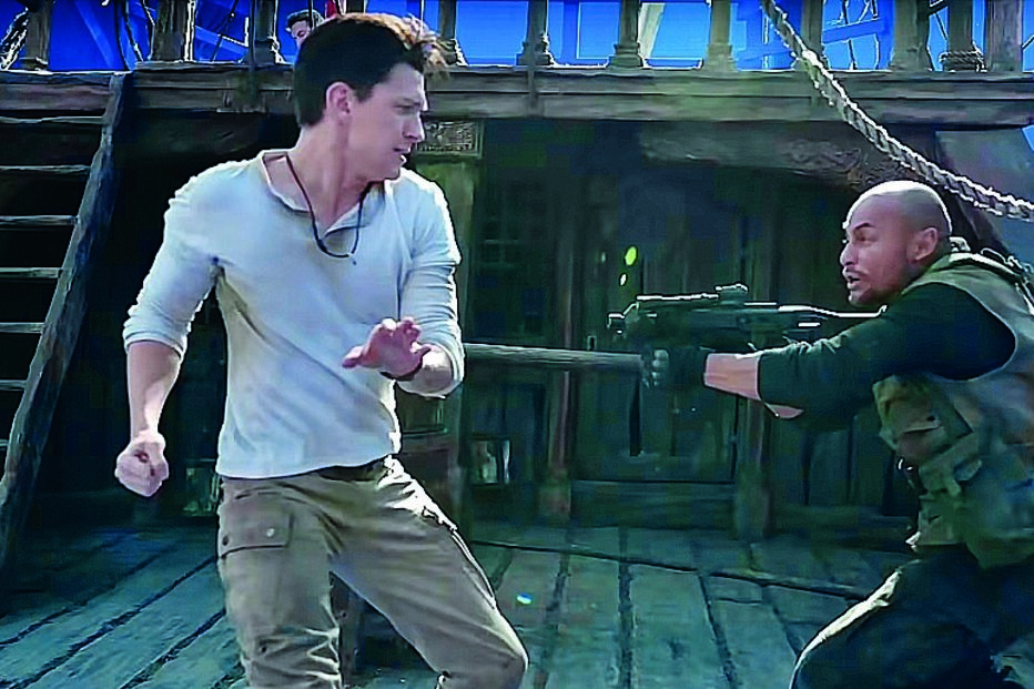 David Chan com Tom Holland em ‘Uncharted’  
