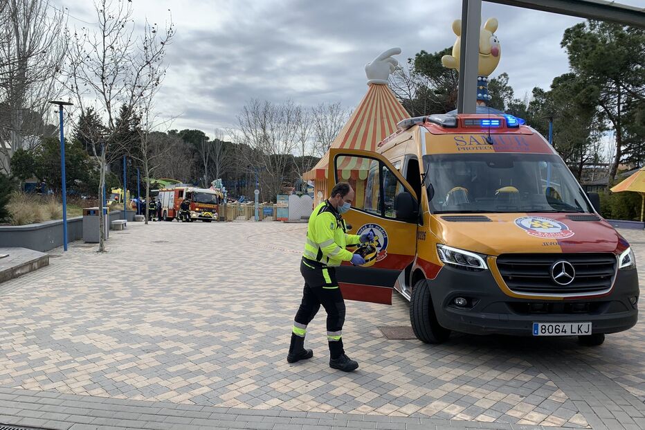 Acidente num parque de diversões em Madrid