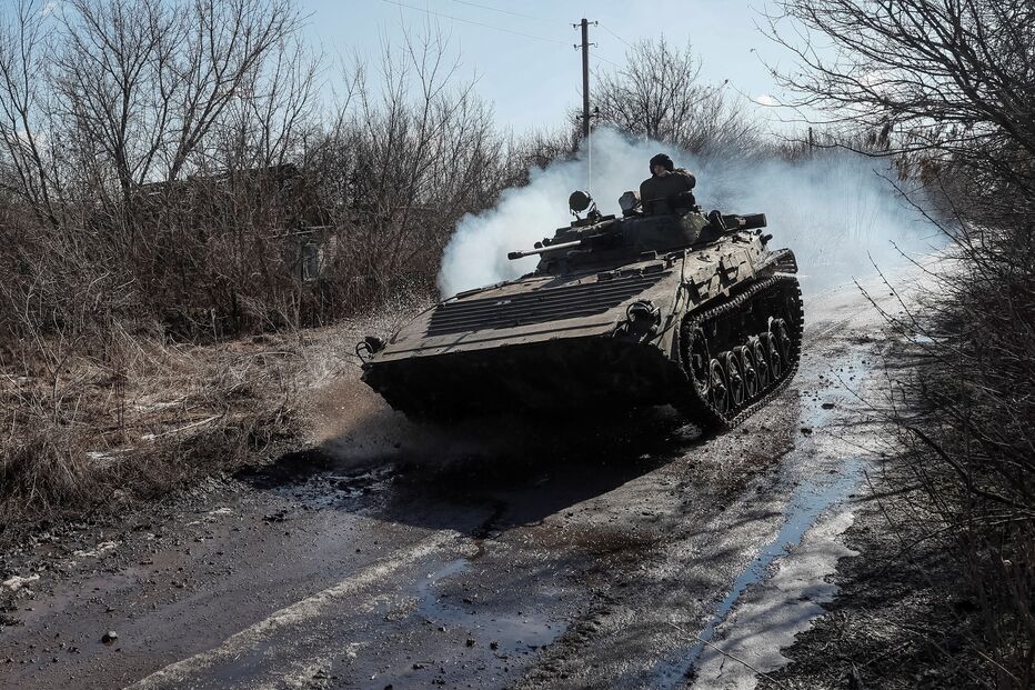 Tropas ucranianas na região de Donetsk