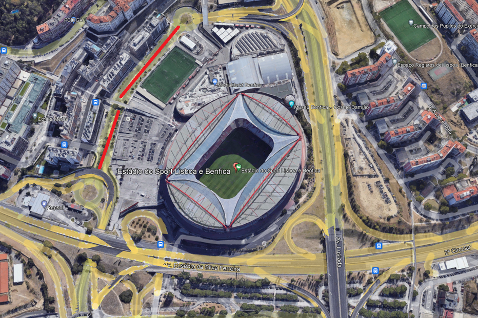 Condicionamentos no trânsito nas imediações do Estádio da Luz