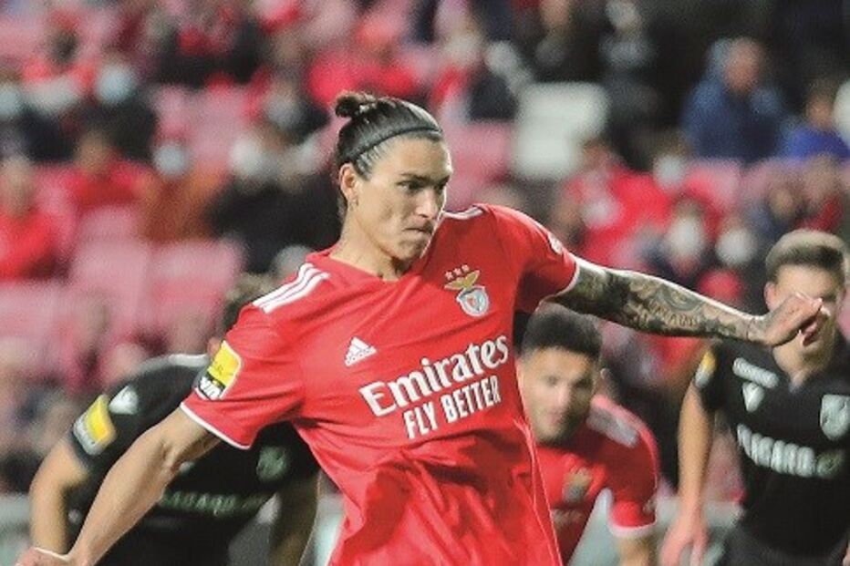 Darwin Núñez marcou o penálti de forma exemplar e fez o seu segundo golo no jogo de ontem na Luz