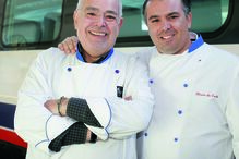 Michel com o filho Olivier