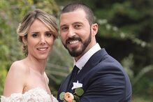 Tiago e Dina foram o primeiro casal a subir ao altar