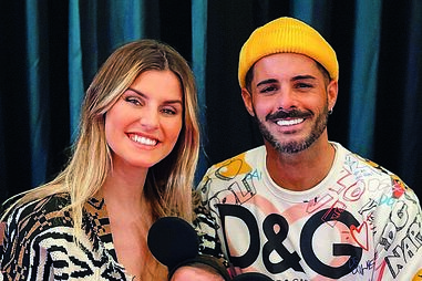 Jéssica Antunes e Rui Figueiredo com o filho, Isaac 