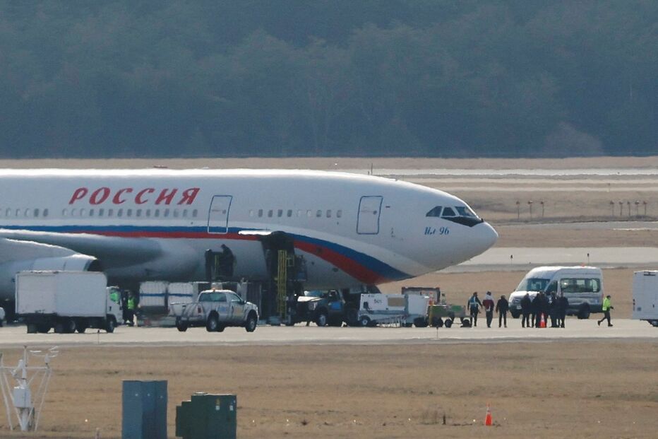 Avião da frota de Vladimir Putin em Washington
