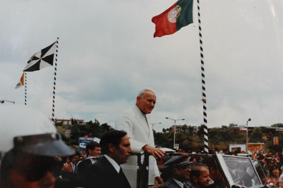 Papa João Paulo II numa visita a Portugal