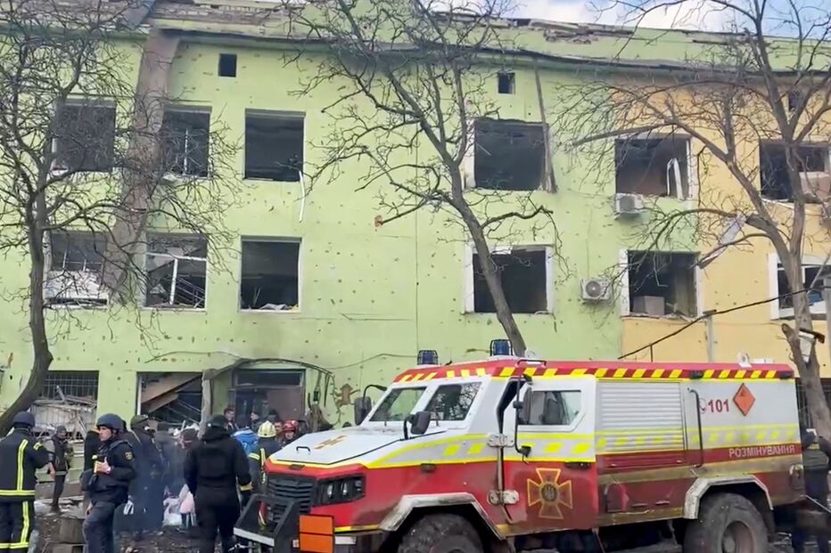 Maternidade bombardeada em Mariupol