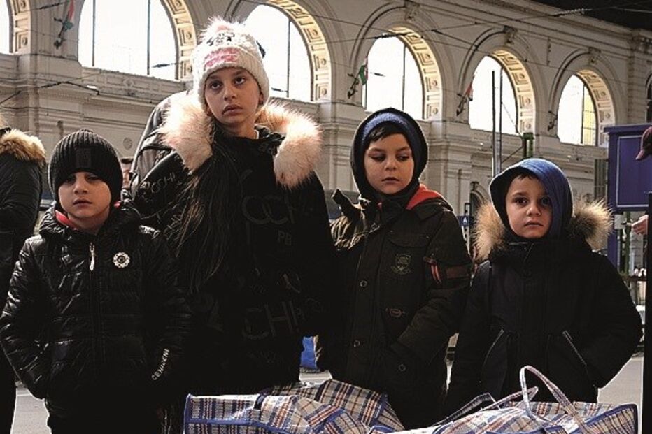 Refugiados chegam a Budapeste